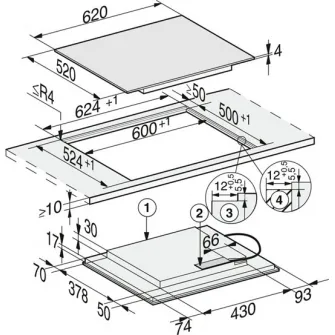 Plita incorporabila cu inductie Miele KM 7564 FL