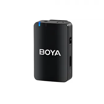 Boya 3-in-1 Wireless Microphone with Onboard Recording (BOYAMIC), 3 Audio Adapter, Lavaier Included, Black