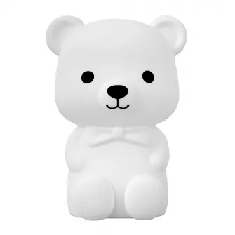 Cute Series Bear Silicone Night Light, White