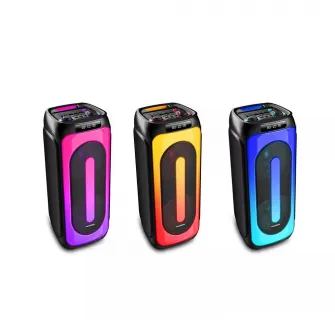 Eden Party Speaker ED-1015 with 2 Wireless Microphones 100W, 10'', Black