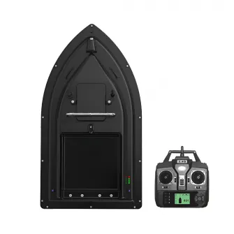 GPS Fishing Bait Boat with Large Bait Container with 500M Remote Range GPS 40 Points,12000 mAh Battery, Black