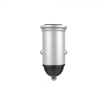 Helmet Car Charger 2xUSB 2.4A, Silver