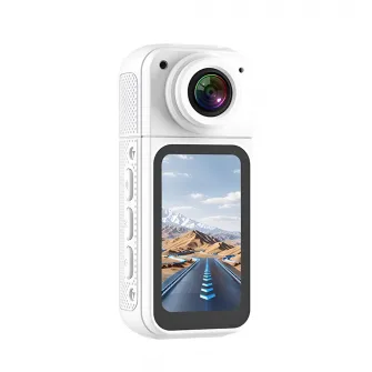 Mini Action Camera S70 Lens 2.7K, 180 Rotation, White