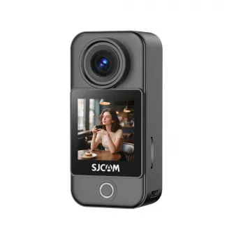 SJCAM Action Camera C400 Pocket, Sixaxis Gyro Stabilizer, Waterproof Case, 4K30fps, Rotate Touch Screen, Battery life: 172 minutes (4K30fps), Black