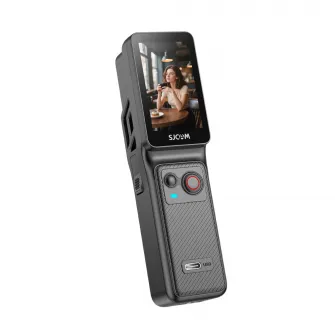 SJCAM Action Camera C400, Sixaxis Gyro Stabilizer, 30m with Waterproof Case, 4K30fps, Screen: 229'' rotate touch screen + 13'', Black