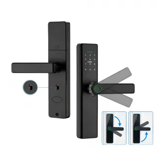 Smart Lock with Fingerprint Outdoor, Password. Tuya APP G518, Black