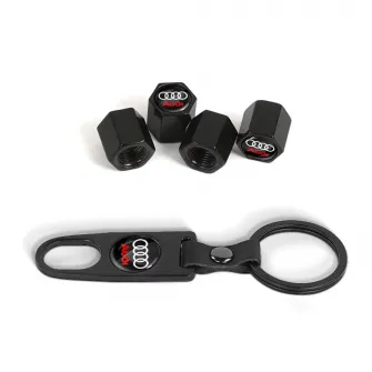 Tyre Valve Caps with a Keychain A