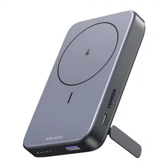 UGREEN Power Bank Foldable Kickstand Magnetic Wireless 10000mAh, 20W, Space Gray