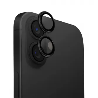 Uniq Optix Aluminium Camera Lens Protector for iPhone 16/16 Plus, Black