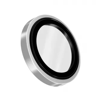 Uniq Optix Prime Camera Lens Protector for iPhone 16 Pro/16 Pro Max, Frame Sapphire Sonic Silver