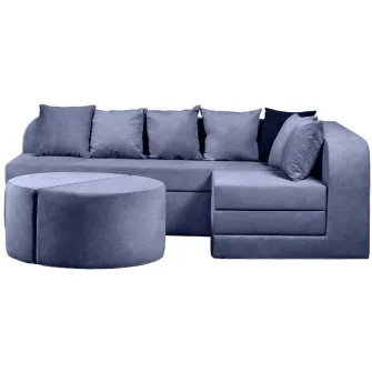 Canapea fara rama Edka Jupiter 210x280x50 M3 Albastru Indigo