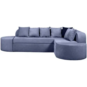 Canapea fara rama Edka Jupiter 210x280x50 M3 Albastru Indigo