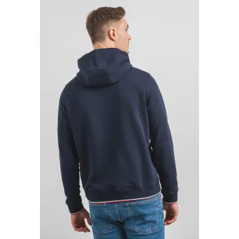 19V69 ITALIA, Hanorac din amestec de bumbac cu detalii contrastante, Bleumarin, XL