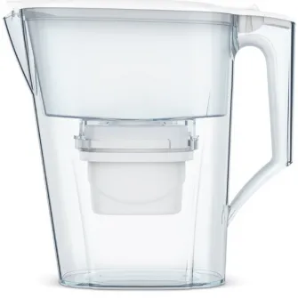 6 filtre de apa Evolve + Cana filtranta Aqua Optima Liscia, 2.5 L, alb