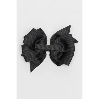Abel & Lula, Agrafa de par cu funda, Negru melange, 104 cm