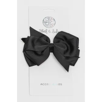 Abel & Lula, Agrafa de par cu funda, Negru melange, 104 cm