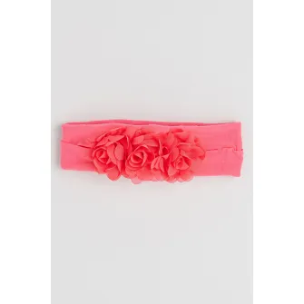 Abel & Lula, Bentita decorata cu flori, Roz aprins, 80 cm