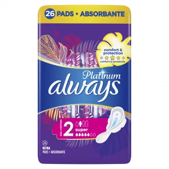 Absorbante Always Platinum Super, 26 buc