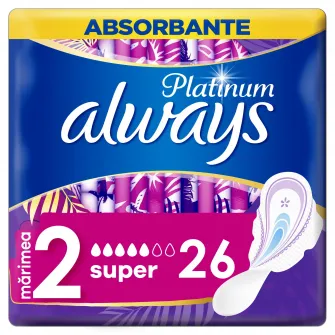 Absorbante Always Platinum Super, 26 buc