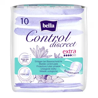 Absorbante pentru incontinenta urinara Bella Control Discreet Extra, 10 buc