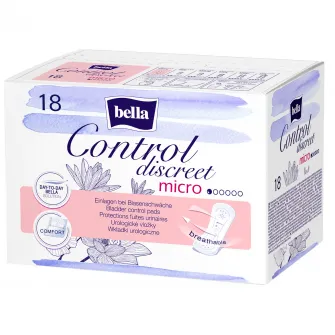 Absorbante pentru incontinenta urinara Bella Control Discreet Micro, 18 buc