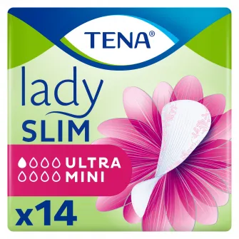 Absorbante pentru incontinenta urinara Tena Lady Slim Ultra Mini, 14 buc