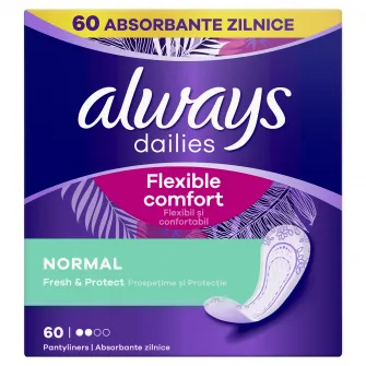 Absorbante zilnice Always Dailies Fresh  Protect Normal, 60 buc