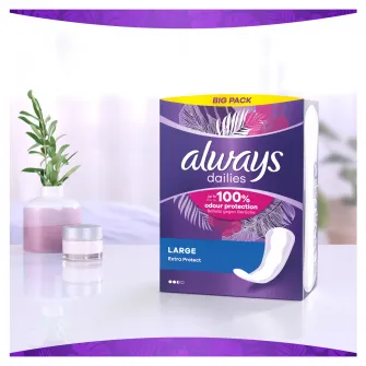 Absorbante zilnice Always Dailies Odour Protection, Large, 52 buc