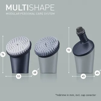 Accesoriu Panasonic MultiShape ER-CFB1-A503 pentru curatare profunda fata/barba, vibratii sonice, utilizare piele umeda/uscata, negru