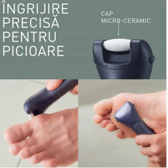 Accesoriu Panasonic MultiShape ER-CFC1-A503 pentru ingrijirea talpilor, pila din micro-ceramica, Negru