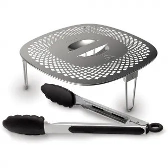 Accesoriu pentru Philips Airfryer, pentru chipsuri si gustari sanatoase, cleste de silicon, compatibil cu gama XXL (HD9867, HD9650)
