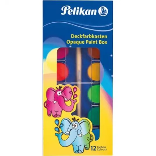 Акварели Pelikan, 11 цветов, 1 белила и кисть