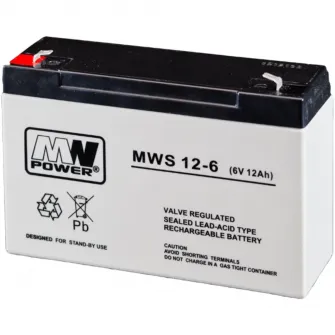 Acumulator MW POWER MWS12-6 ,12AH/6V