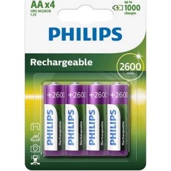 Acumulatori Philips AA 2600 mAh, 4 buc