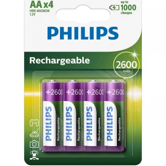 Acumulatori Philips AA 2600 mAh, 4 buc