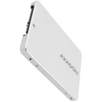 Адаптер 2,5 дюйма SATA на M.2 SATA SSD Axagon RSS-M2SD, алюминий, совместимый SSD M.2 NGFF 2230/2242/2260/2280, серебристый
