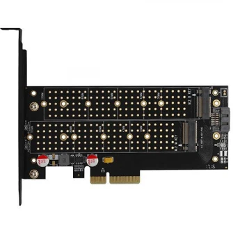 Адаптер AXAGON PCI-Express 3.0 x4 для двух SSD M.2