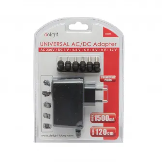 Adaptor de retea universal Delight 55056C, 2500 mA, 30W