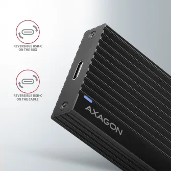 Adaptor Extern Axagon EEM2-GTR, USB3.2 - M.2 SSD SATA, Suport SSD 80 mm, Aluminiu