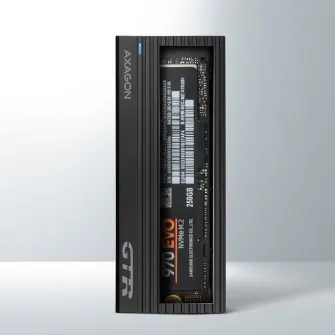 Adaptor Extern Axagon EEM2-GTR, USB3.2 - M.2 SSD SATA, Suport SSD 80 mm, Aluminiu