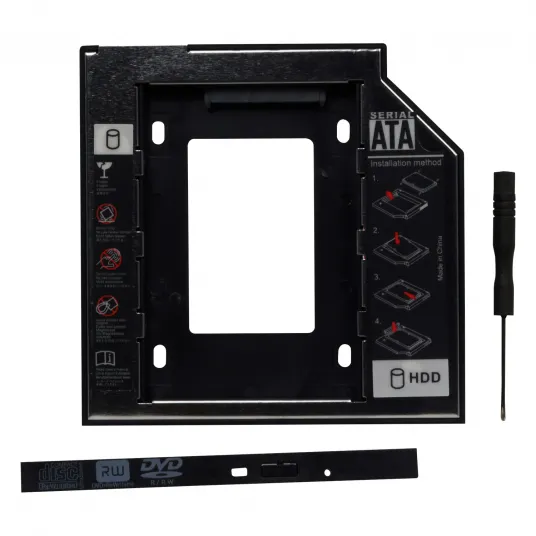 Adaptor HDD Caddy Spacer HDD/SSD pentru unitati optice de tipul 9 mm