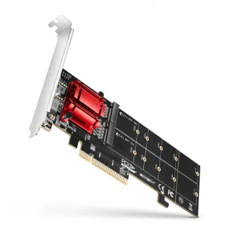 Adaptor PCIE 3.0 8X la 2X NVME M.2 Axagon PCEM2-ND