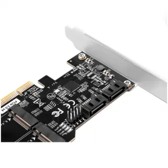 Adaptor PCIE la 2 x SATA 6G + 2 x SATA M.2