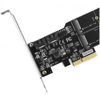 Adaptor PCIE la 2 x SATA 6G + 2 x SATA M.2