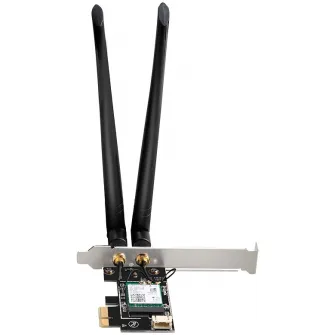 Adaptor placa de retea D-LINK AX 3000, intern PCI-EX, wireless Wi-Fi 6, Bluetooth 5.0, antena a 5 dBi