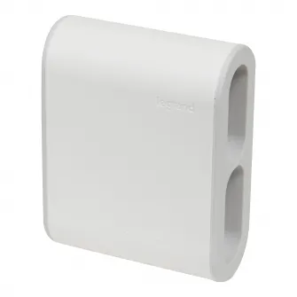 Adaptor priza Legrand Revolution L049400, 4 prize laterale, 2P 6A, 16A, Alb/Gri