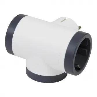 Adaptor priza Legrand Revolution L694520, 3 prize laterale, 16A, Alb