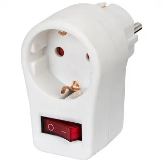 Adaptor priza Schuko Brennenstuhl, cu intrerupator On/Off