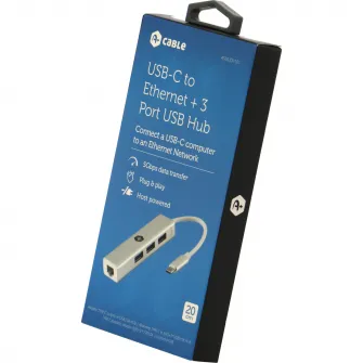 Adaptor TYPE C to RJ45+3*USB3.0A HUB