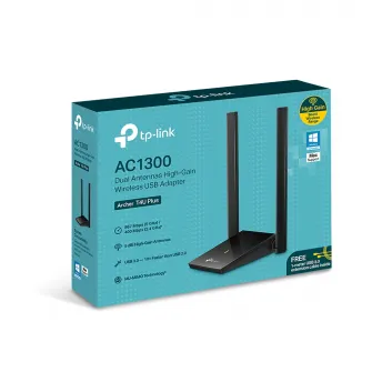Adaptor USB Wireless TP-Link Archer T4U Plus, AC1300 cu doua antene High-Gain Wireless Dual-Band